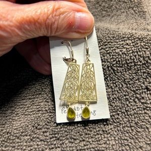 Sterling and peridot earrings